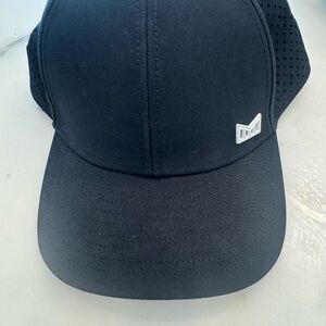 Black Perforated Cap with Logo